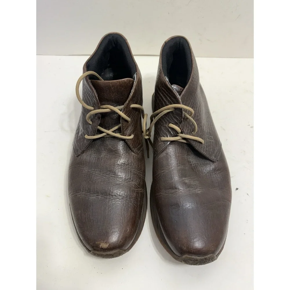 Impronte Men's Chukka Boots Lace Up Brown Leather‎ Size 10 US